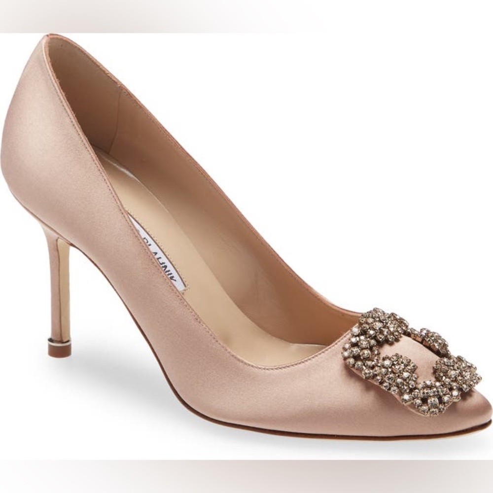 Manolo Blahnik Hangisi Pointed Toe Pump
